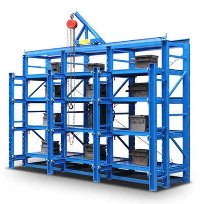Heavy Duty Steel Mould Racking with 1500kg/Layer Capacity in Blue/Orange/Grey Finish