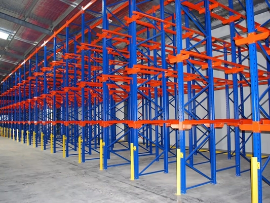 Heavy Duty Warehouse Storage Steel Drive In Racking With CE ISO Certificate