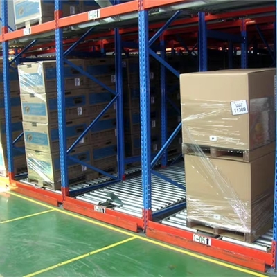 Boltless Gravity Pallet Racking , Cold Steel Fifo Gravity Racking System Height 5-15m