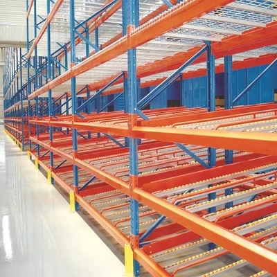 Boltless Gravity Pallet Racking , Cold Steel Fifo Gravity Racking System Height 5-15m