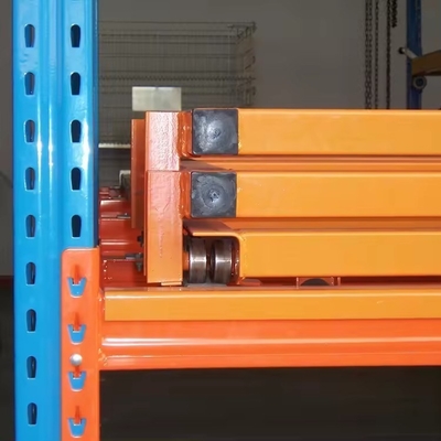 Steel Push Back Storage Racks With Nested Carts And Slope Customized Request