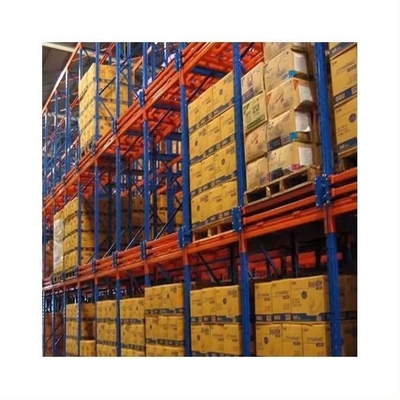 Steel Push Back Storage Racks With Nested Carts And Slope Customized Request