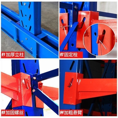 Customized Cantilever Warehouse Racking , Heavy Duty Cantilever Racks SGS ISO Certified