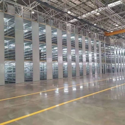 Three-Floors Customized Warehouse Steel Mezzanine Floors Racking System For Storage
