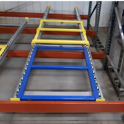 Conventional Customized Push Back Rack For Warehouse 1000.00cm * 600.00cm * 1000.00cm
