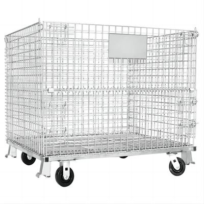 Powder Coating Corrosion-Resistant Mobile Turnover Cage for Warehouse 1200*1000*890