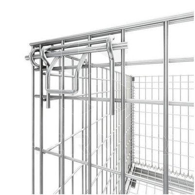 Foldable Galvanized Steel Bin Pallet Mesh Container Welded Portable 100-1500 Closed Open